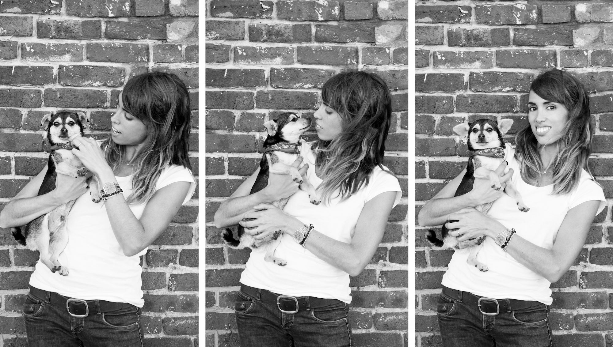 Alicia Rius and her rescue dog, Riff | Titled: Riff (my rescued dog) & I. | ©2020 Alicia Rius